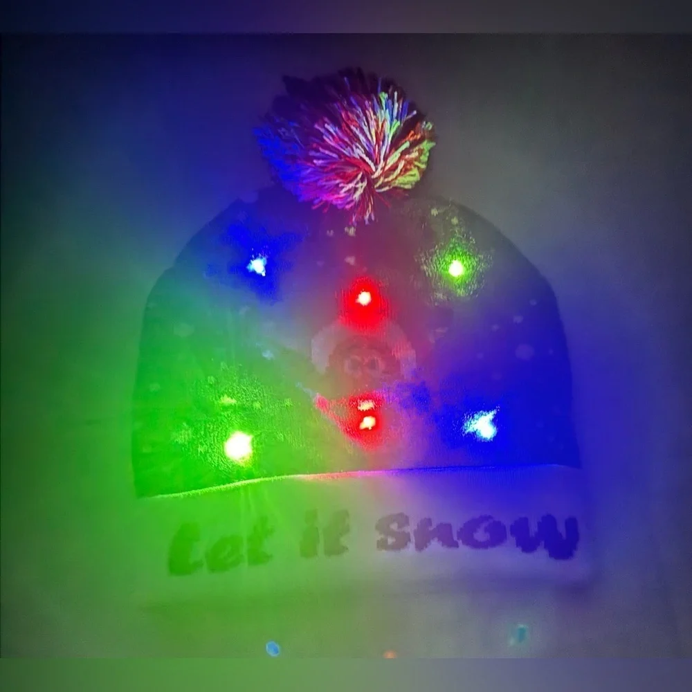 LED funny Christmas beanie unisex